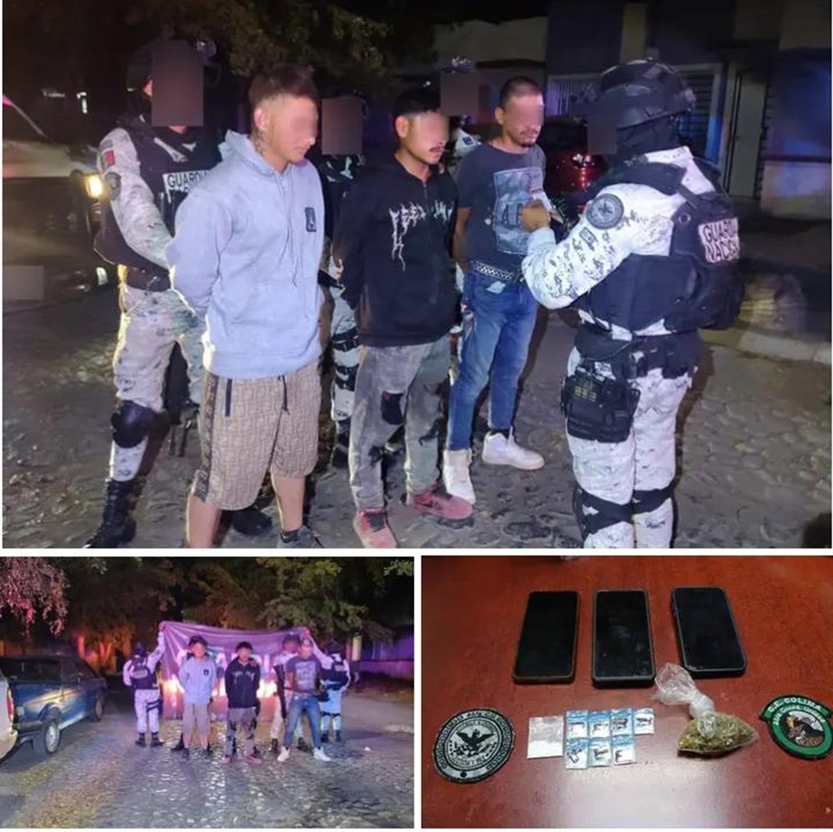 Guardia Nacional detuvo a sujetos que portaban drogas